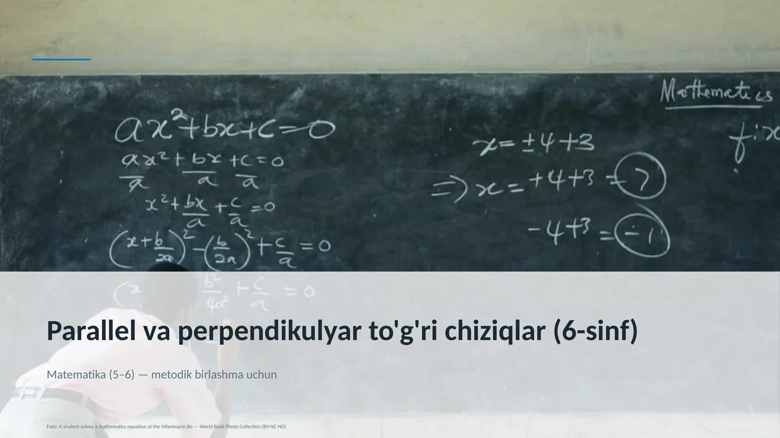 Parallel va perpendikulyar to'g'ri chiziqlar (6-sinf)