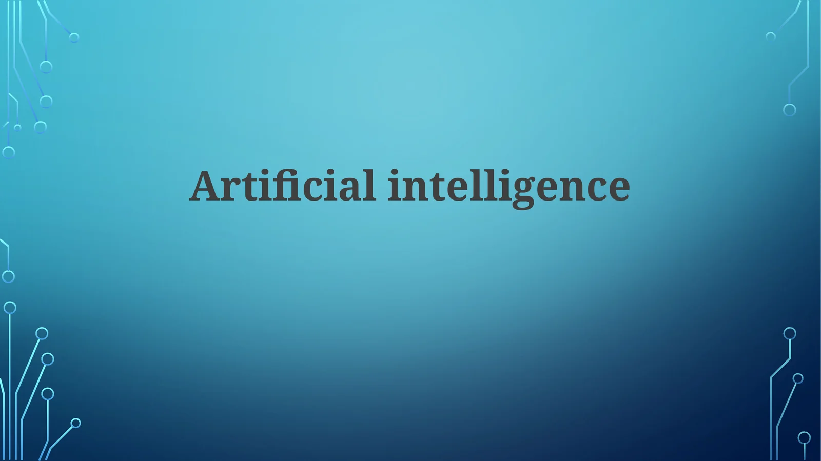 What is Artificial Intelligence?