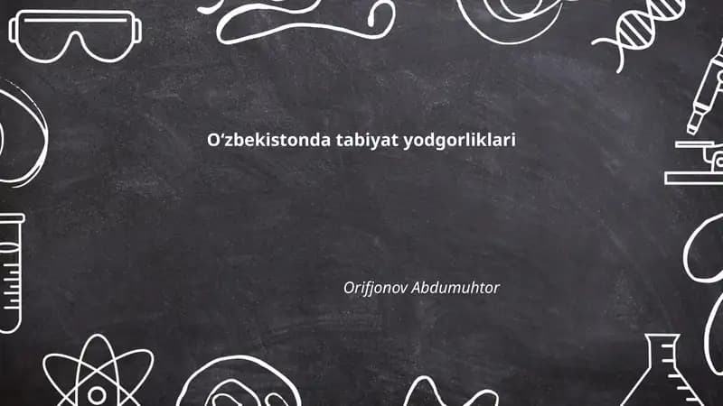 Oʻzbekistonda tabiyat yodgorliklari