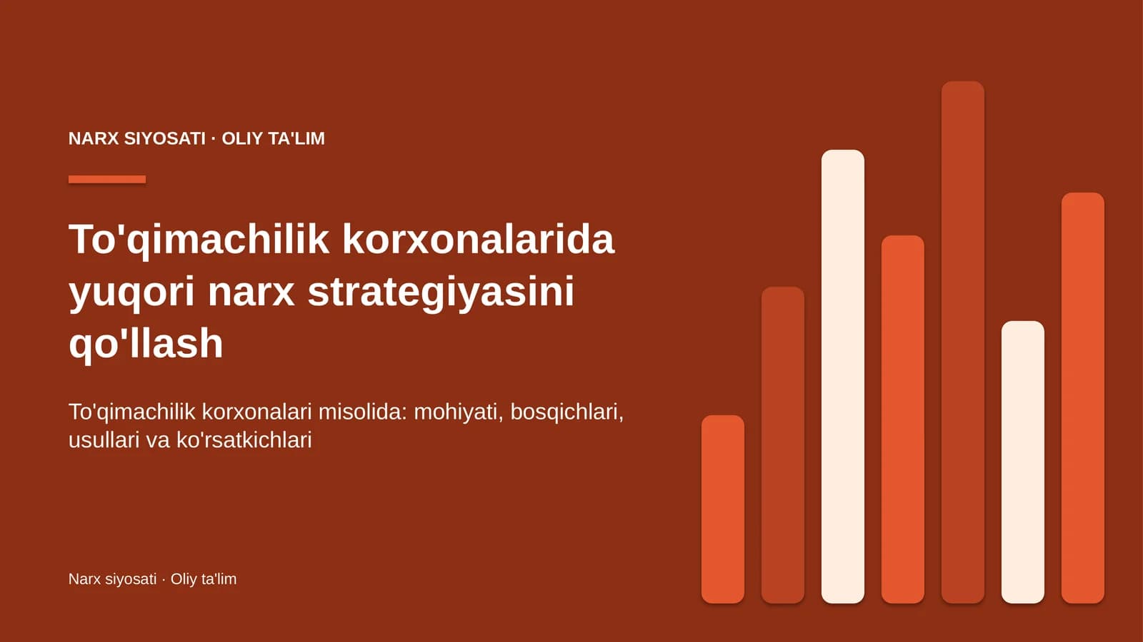 to'qimachilik korxonalarida yuqori narx strategiyasini qo'llash 1088