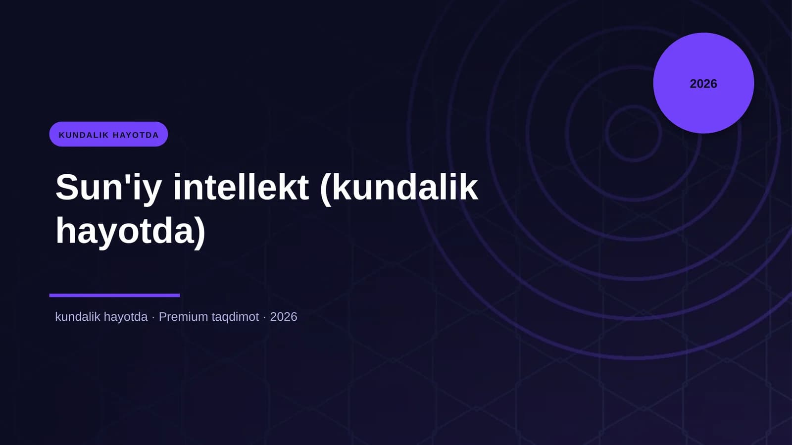 Sun'iy intellekt (kundalik hayotda)