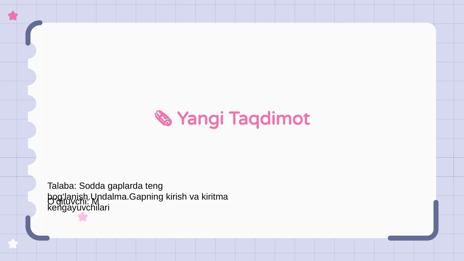 Yangi Taqdimot