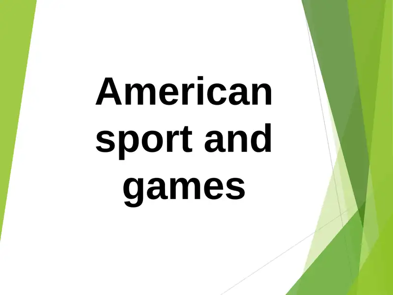 American sport and games