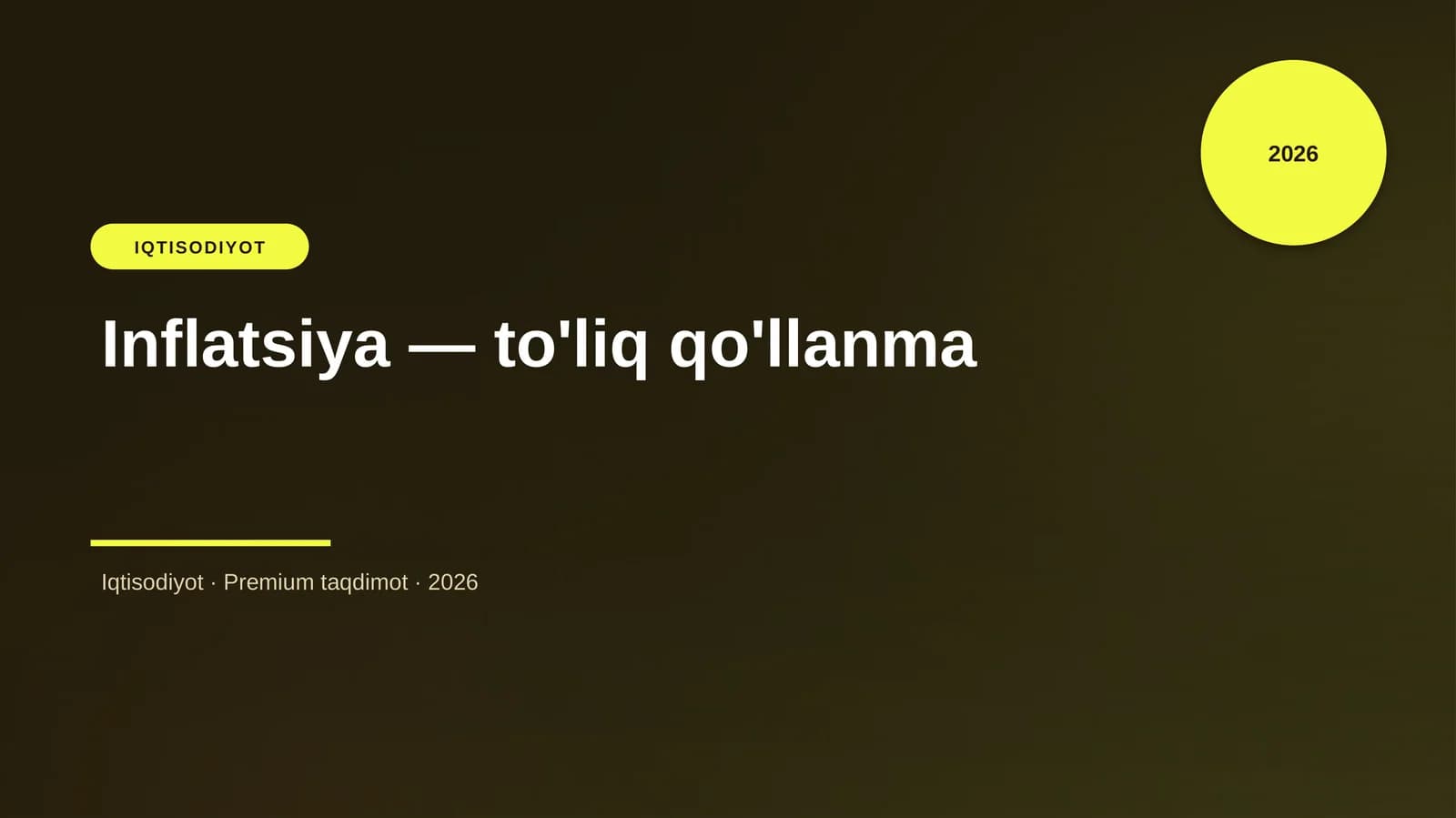 Inflatsiya — to'liq qo'llanma