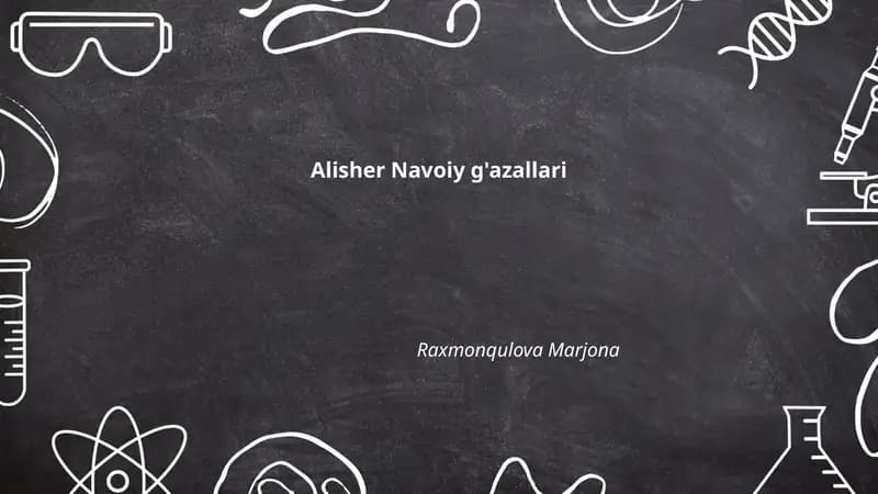 Alisher Navoiy g'azallari