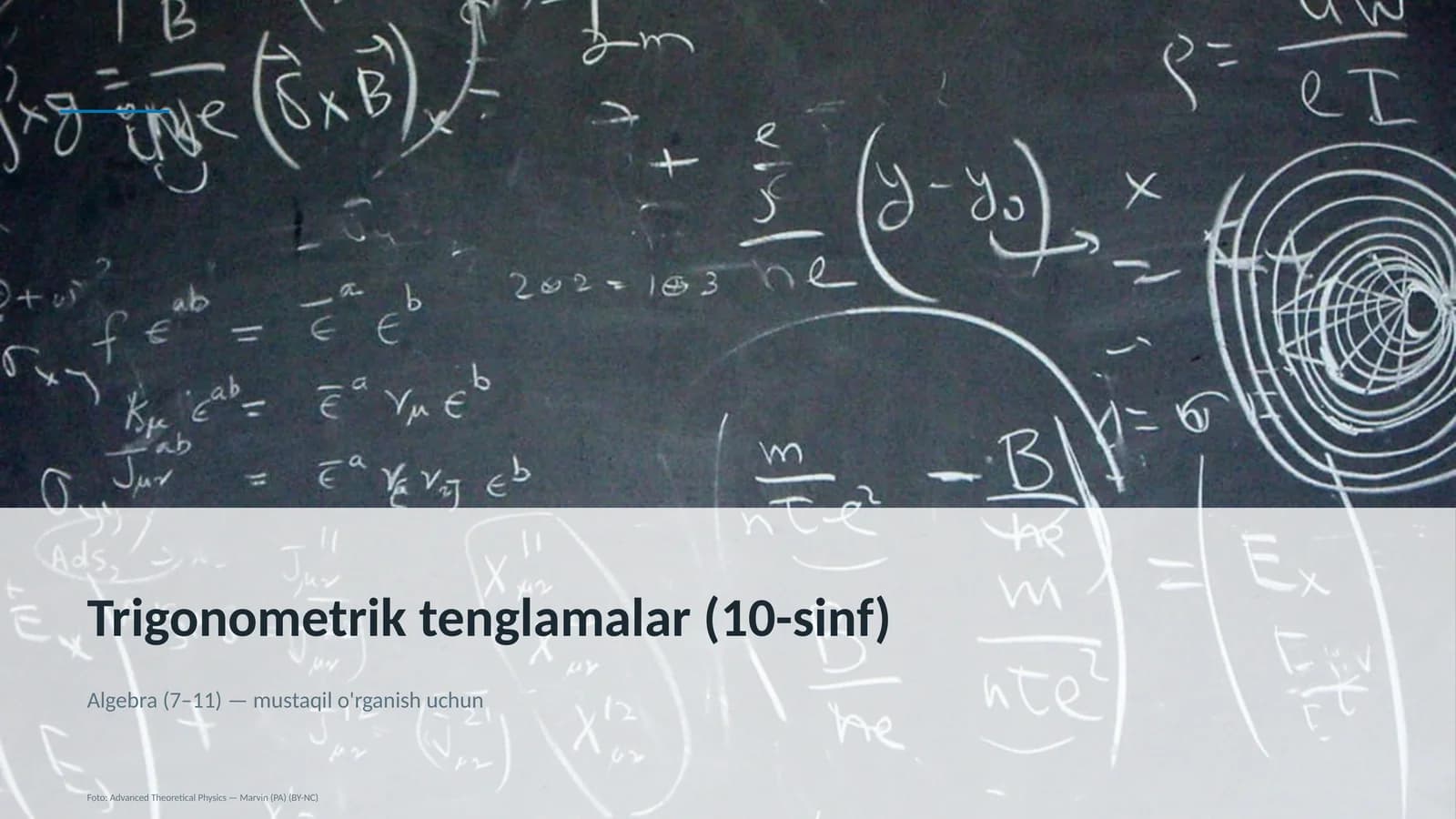 Trigonometrik tenglamalar (10-sinf)