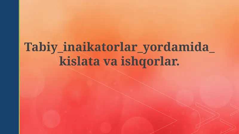 Tabiy indikatorlar