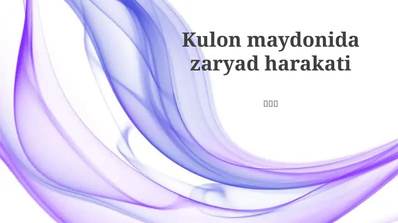 Elektr Maydon Asoslari
