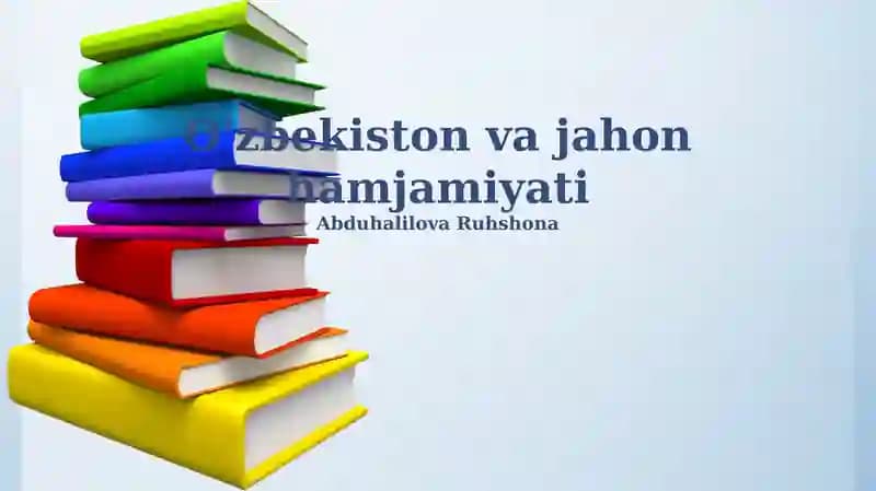 O'zbekiston va jahon hamjamiyati
