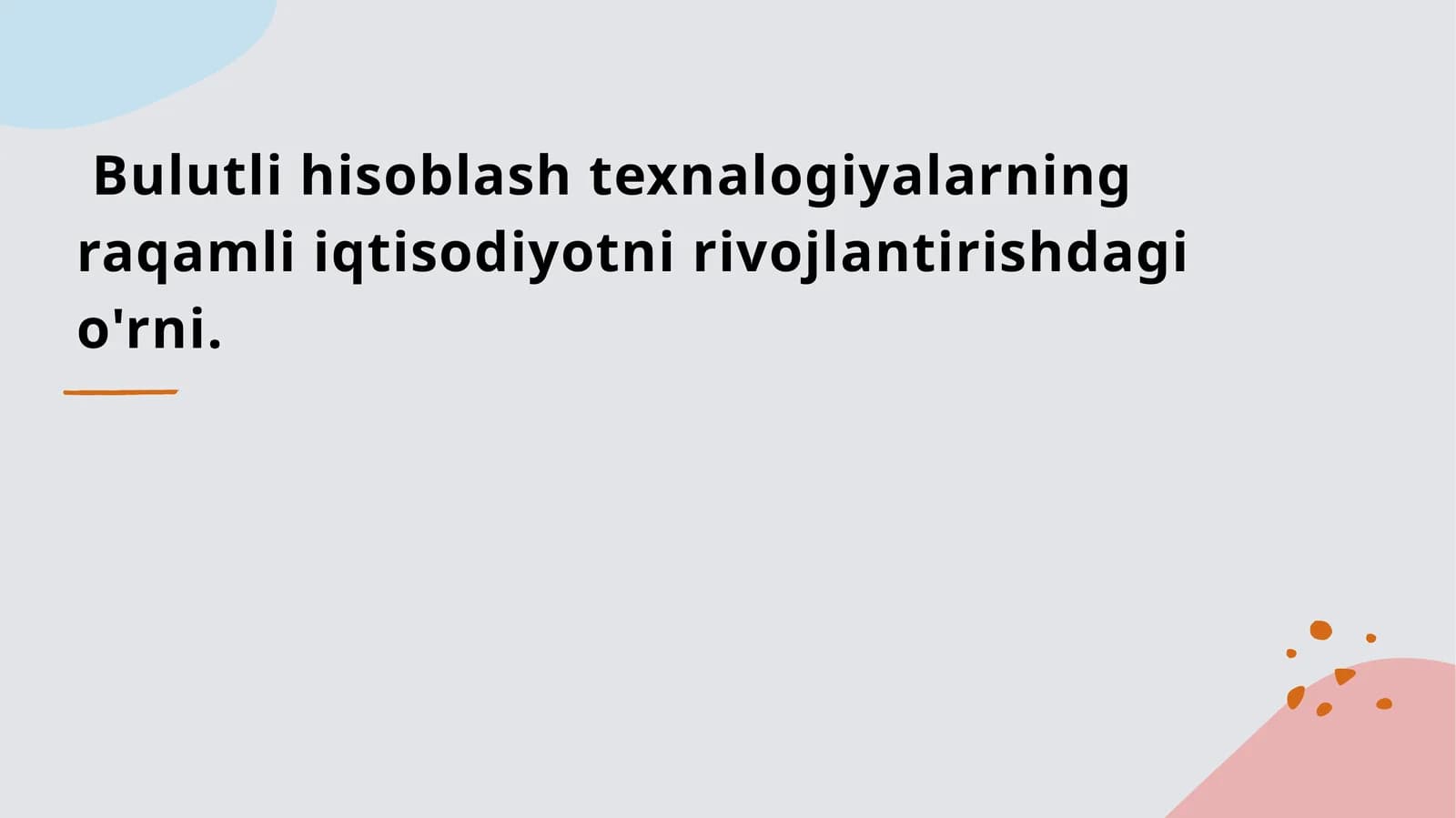 Bulutli hisoblash va iqtisodiy o'sish