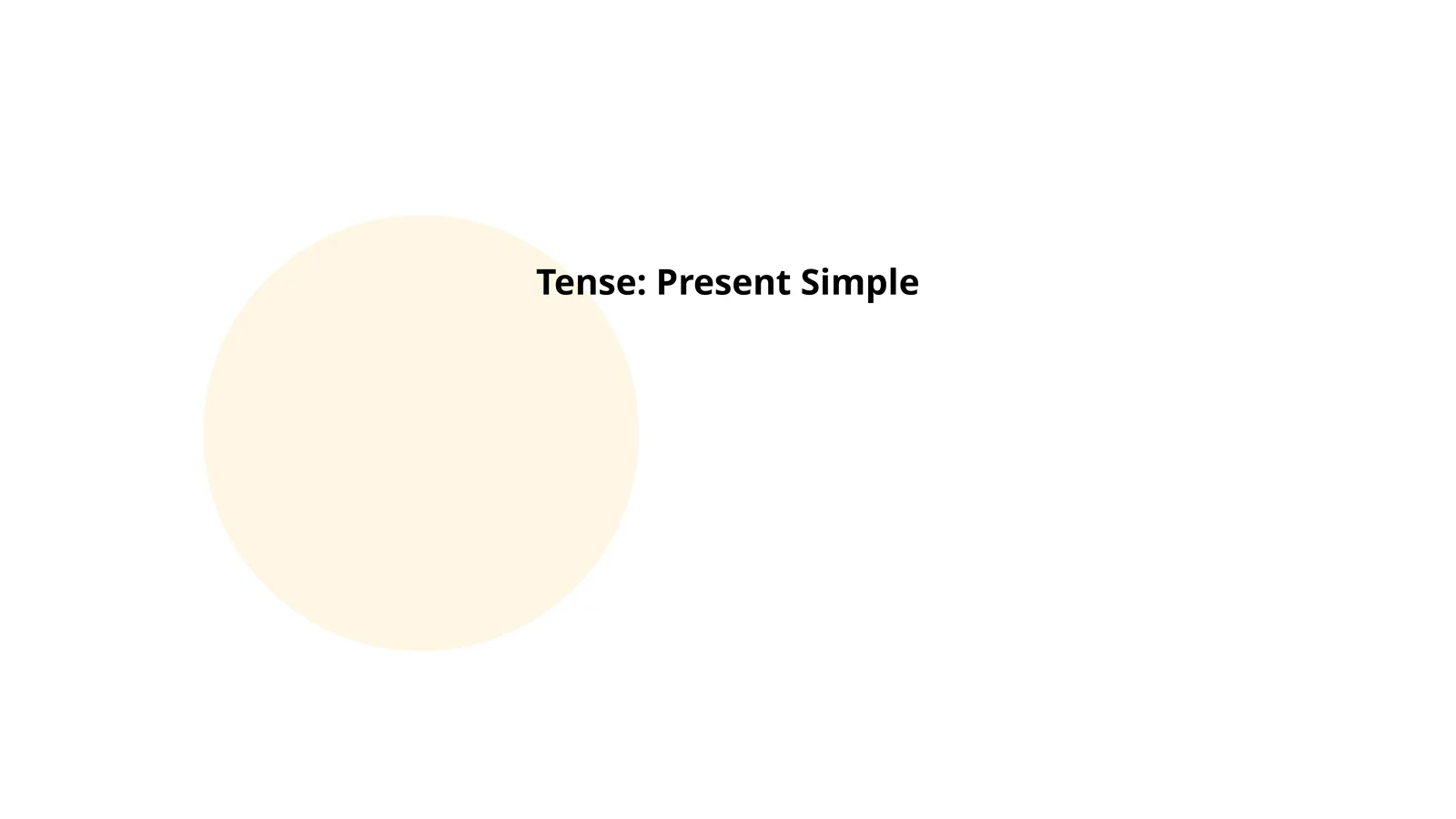 Tense:Present Simple