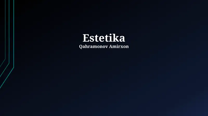 Estetika