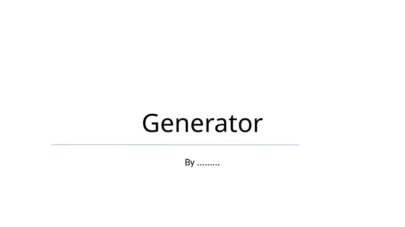 Generator