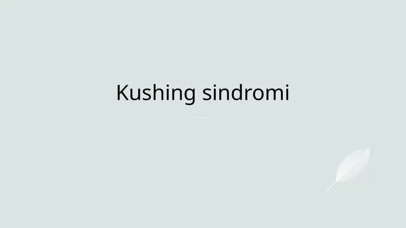 Kushing sindromi