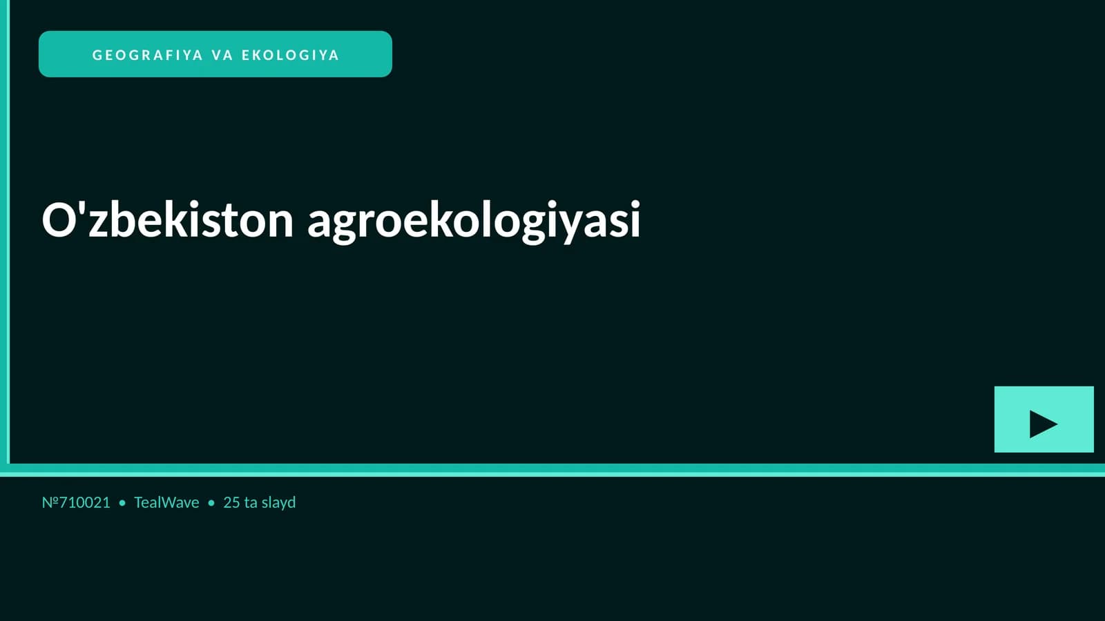 O'zbekiston agroekologiyasi