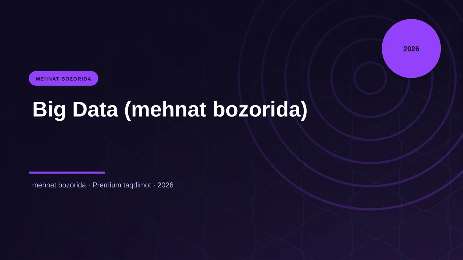 Big Data (mehnat bozorida)