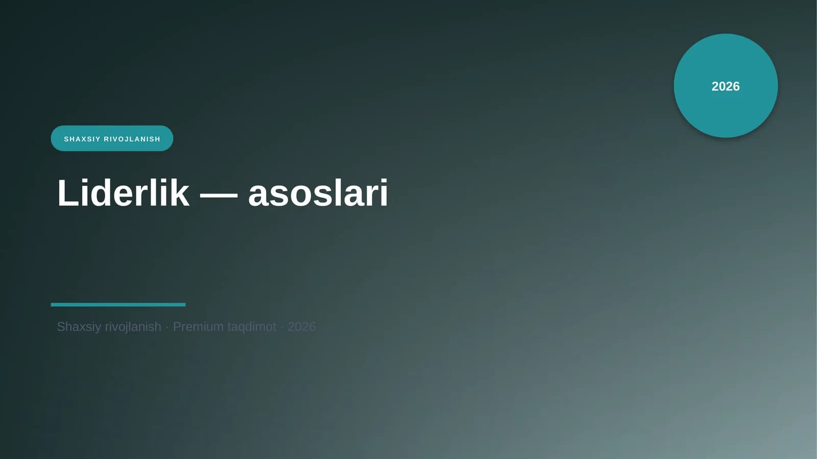 Liderlik — asoslari