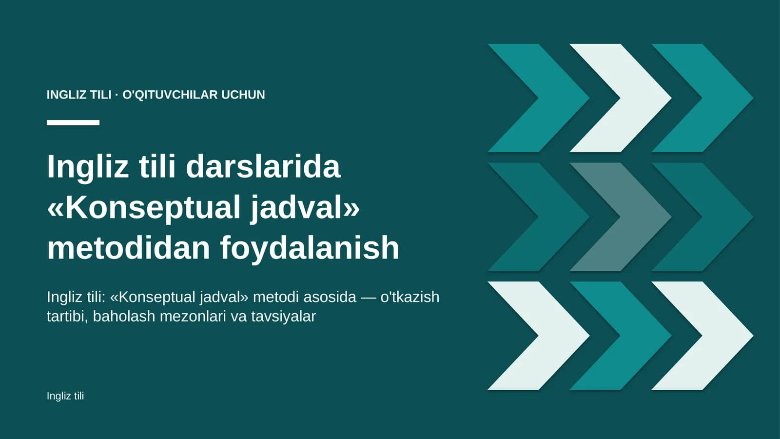 ingliz tili darslarida konseptual jadval metodidan foydalanish 6221