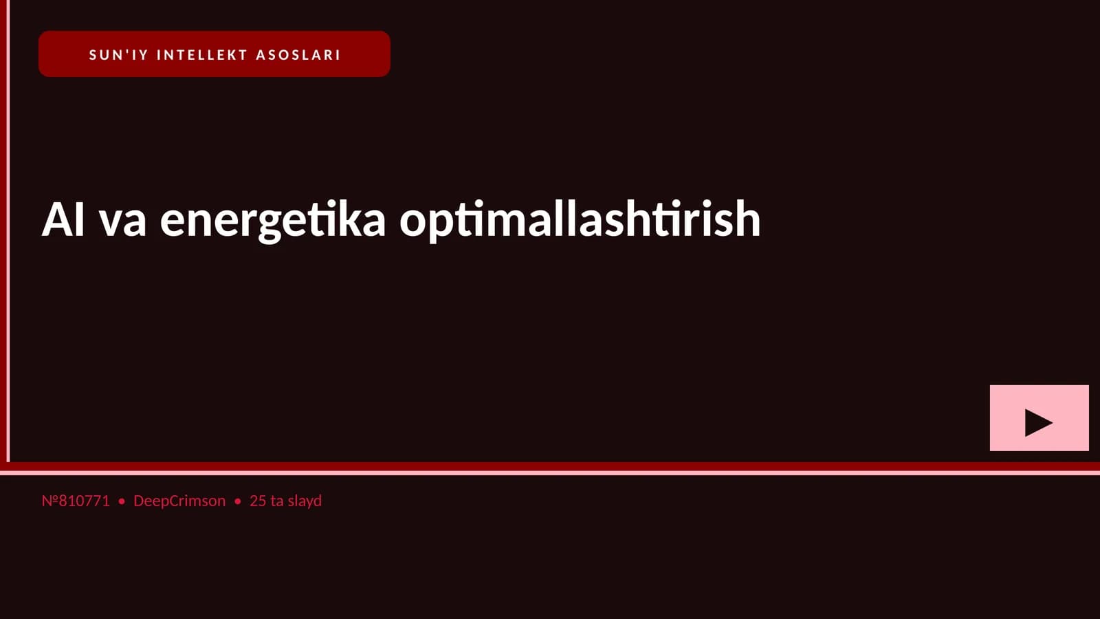 AI va energetika optimallashtirish