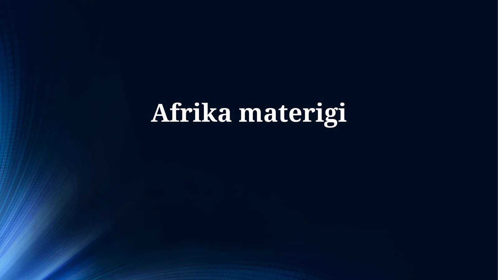 Afrikamaterigi