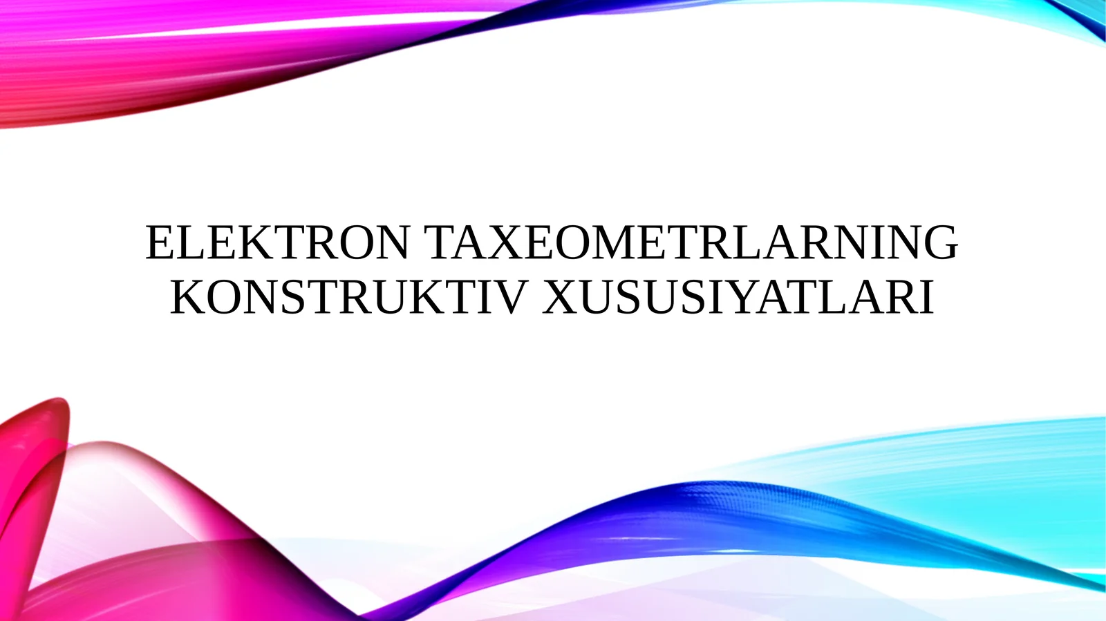 Elektron taxeometrlarning konstruktiv xususiyatlari