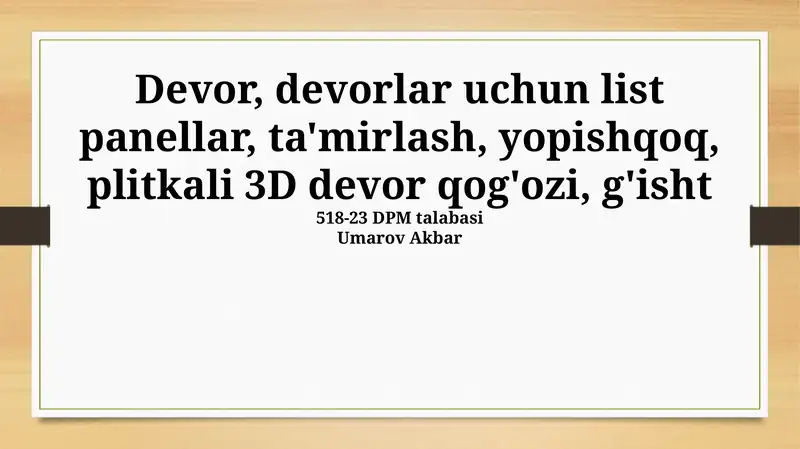 Devor panellari