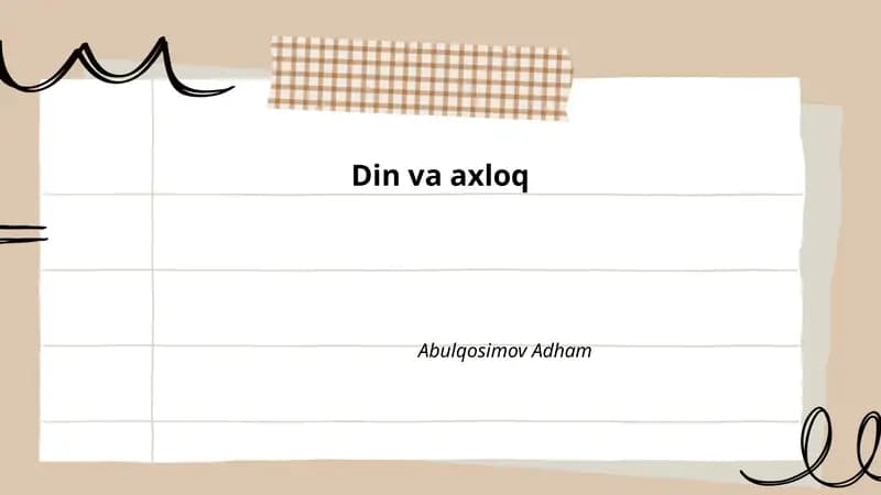 Din va axloq