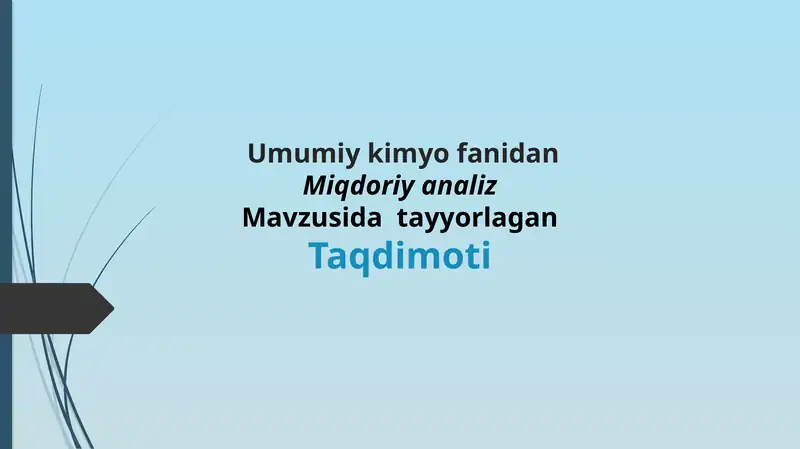 Miqdoriy analiz
