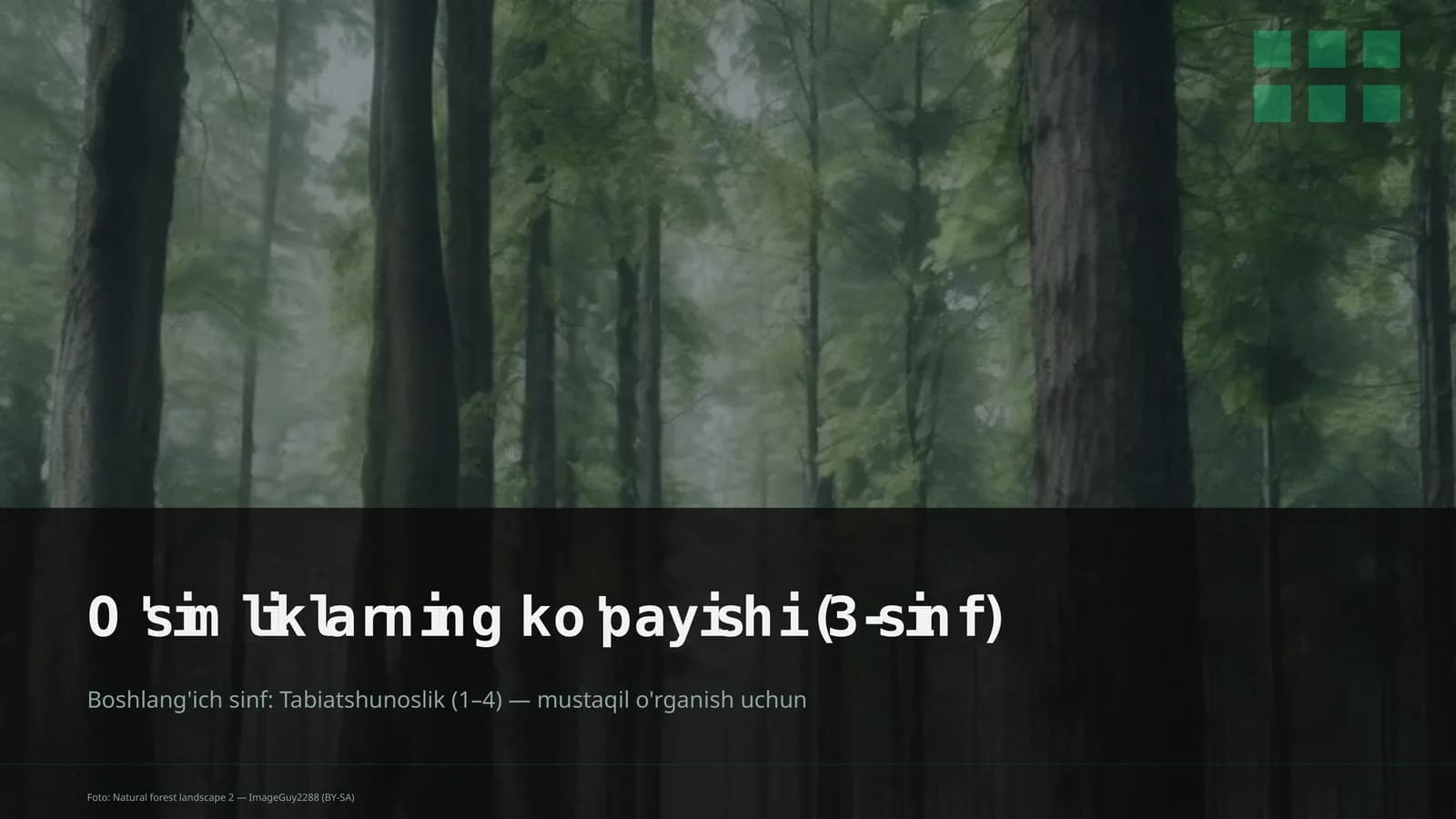 O'simliklarning ko'payishi (3-sinf)