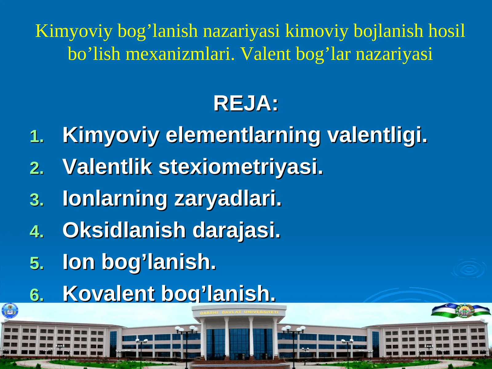 Kimyoviy elementlarning valentligi