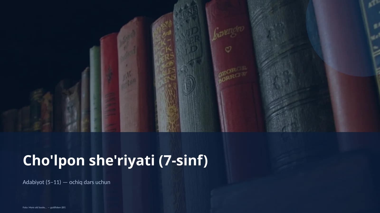 Cho'lpon she'riyati (7-sinf)