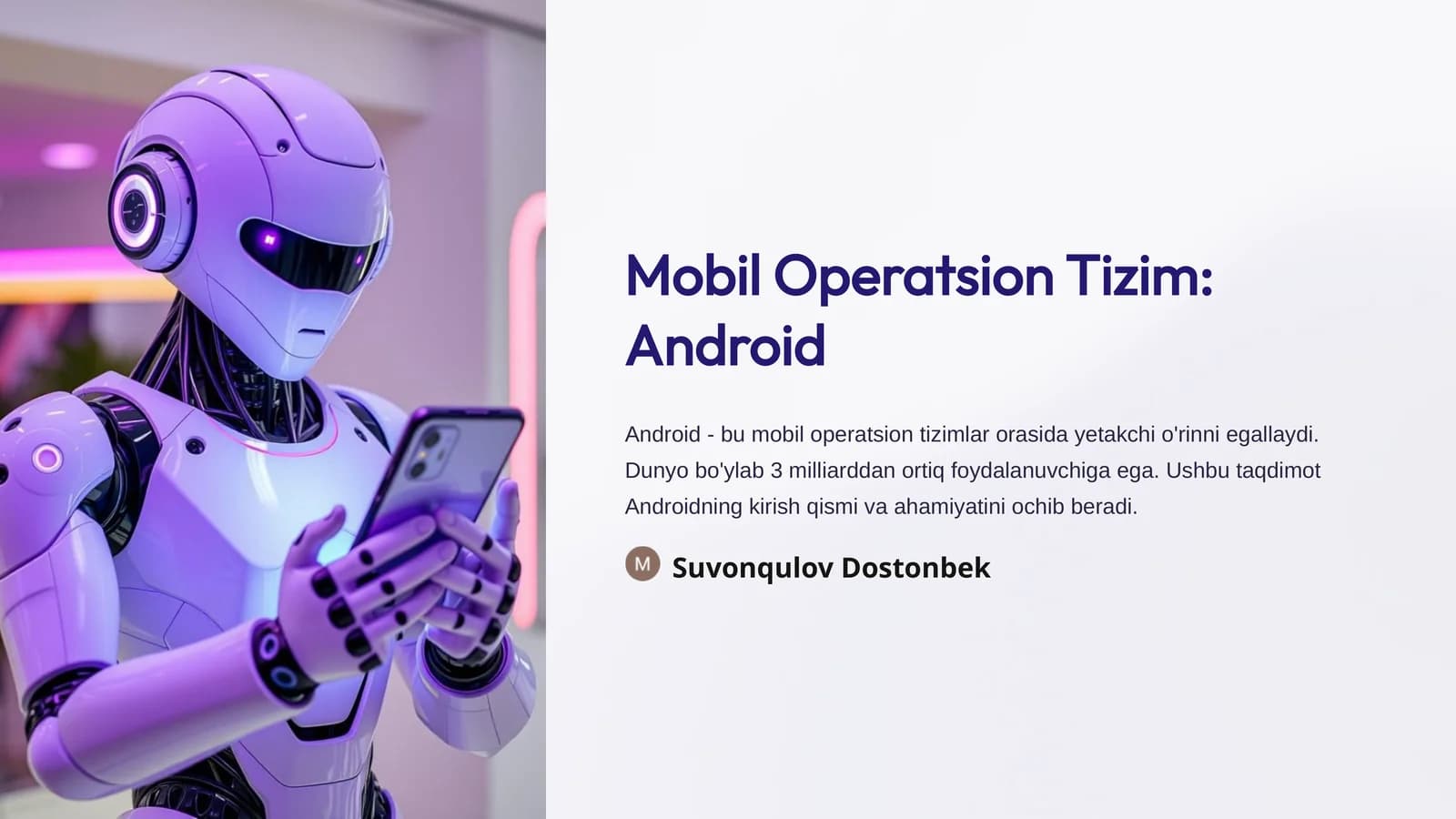 Androidning Tarixi va Evolyutsiyasi