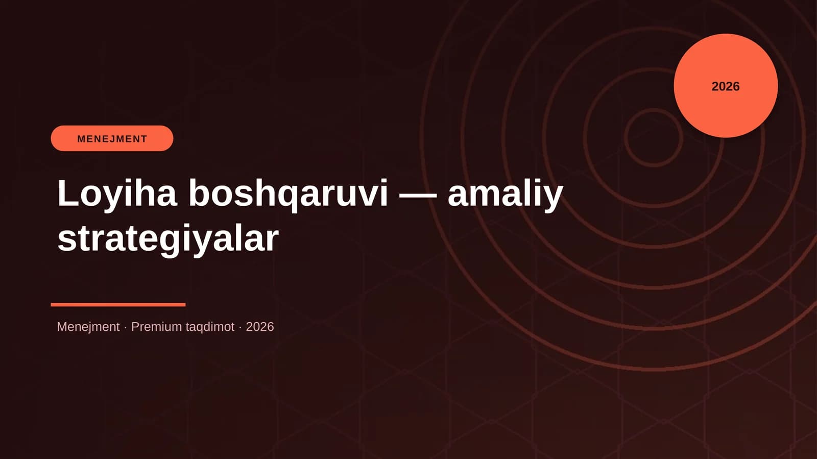 Loyiha boshqaruvi — amaliy strategiyalar