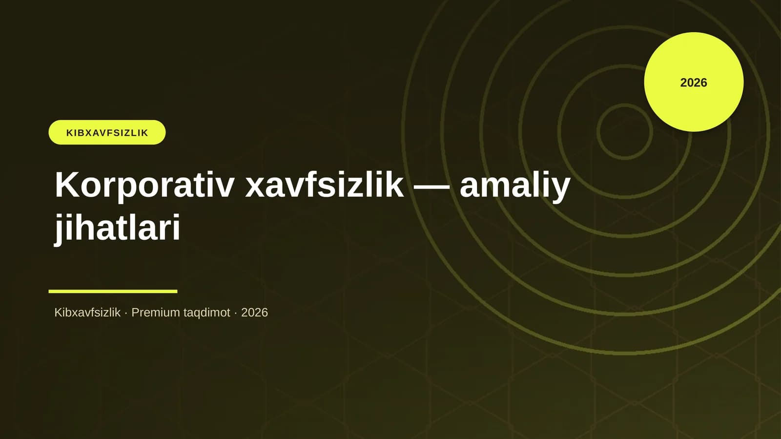 Korporativ xavfsizlik — amaliy jihatlari