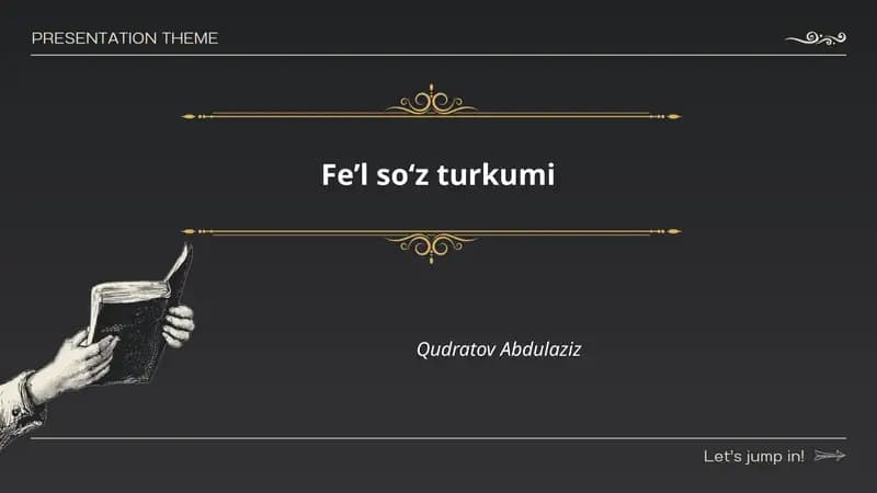 Fe’l so‘z turkumi