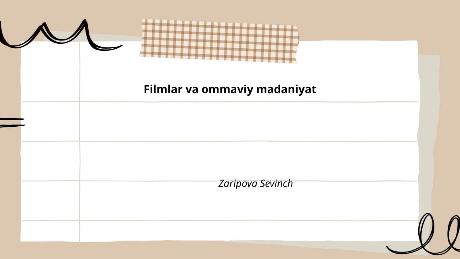 Filmlar va ommaviy madaniyat