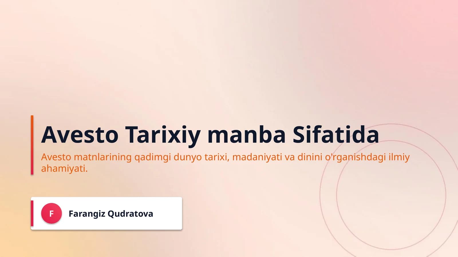 Avesto Tarixiy manba Sifatida