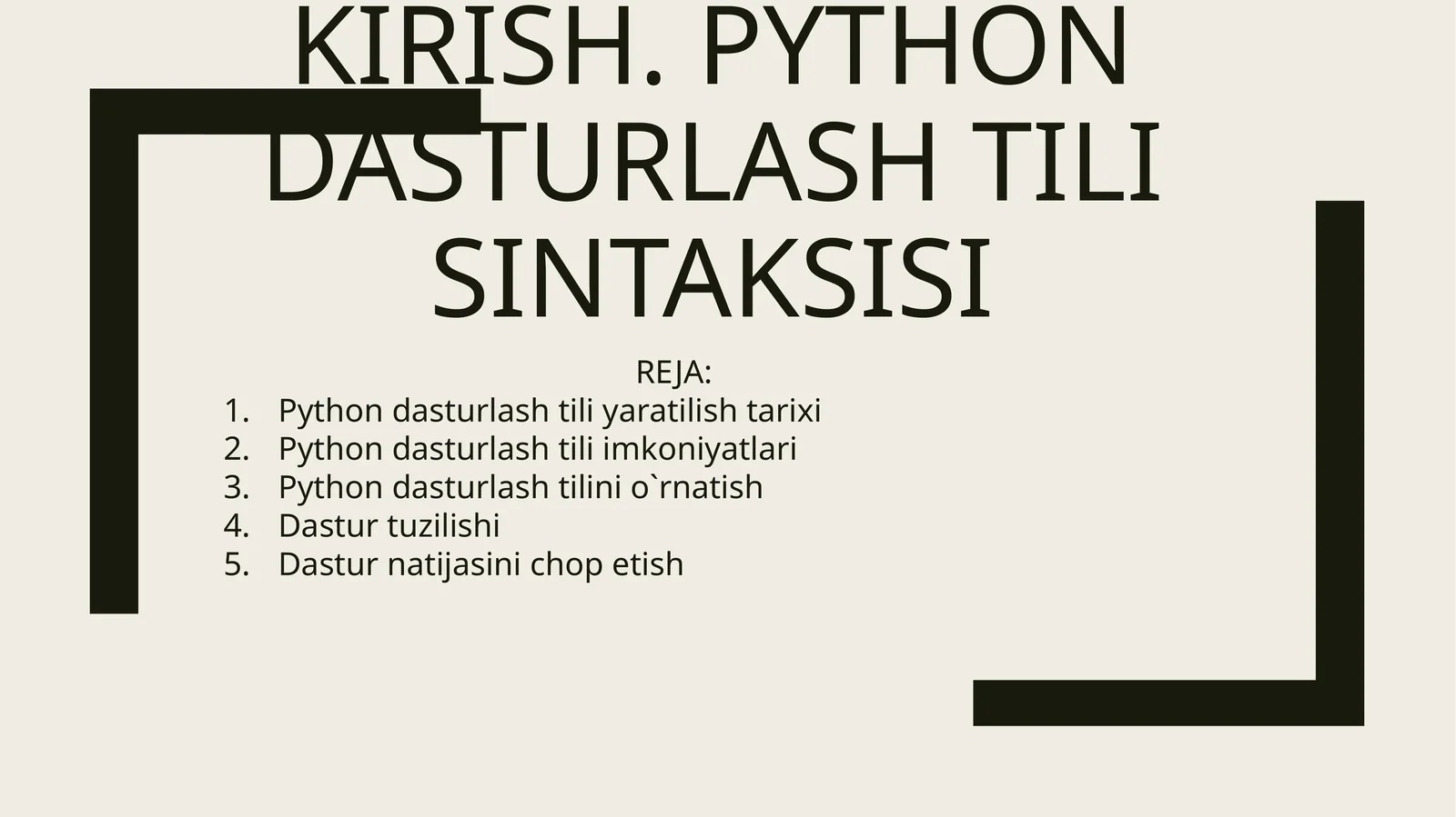 Python dasturlash tili yaratilish tarixi