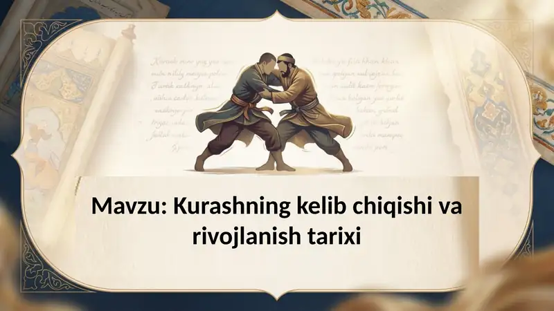 Kurashning kelib chiqishi va rivojlanish tarixi