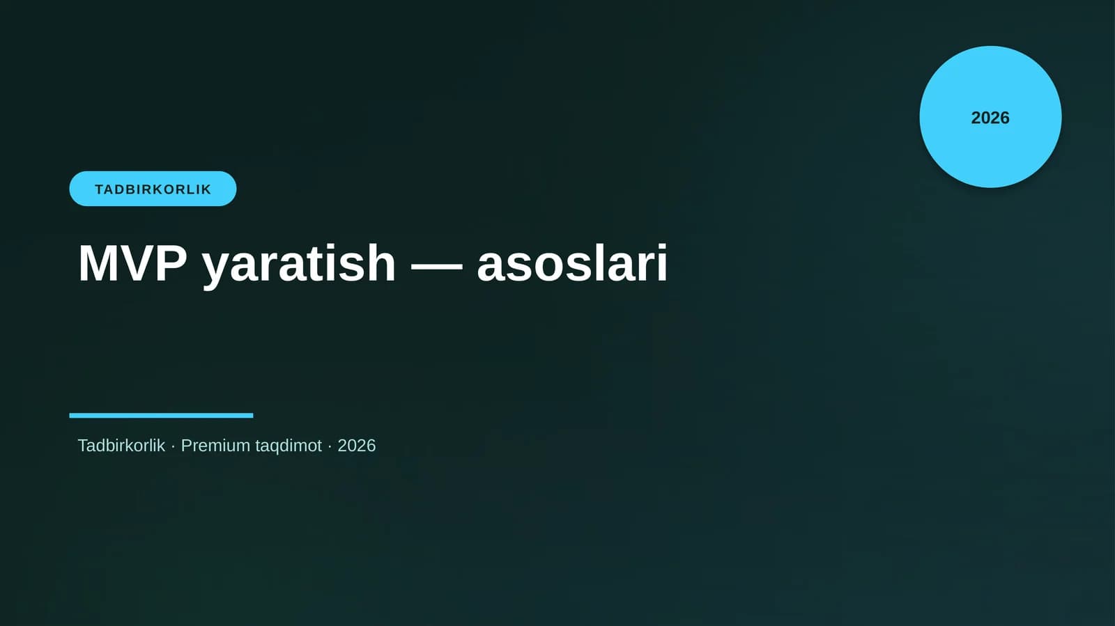 MVP yaratish — asoslari
