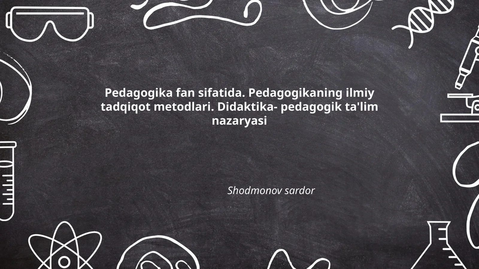 Pedagogika fan sifatida