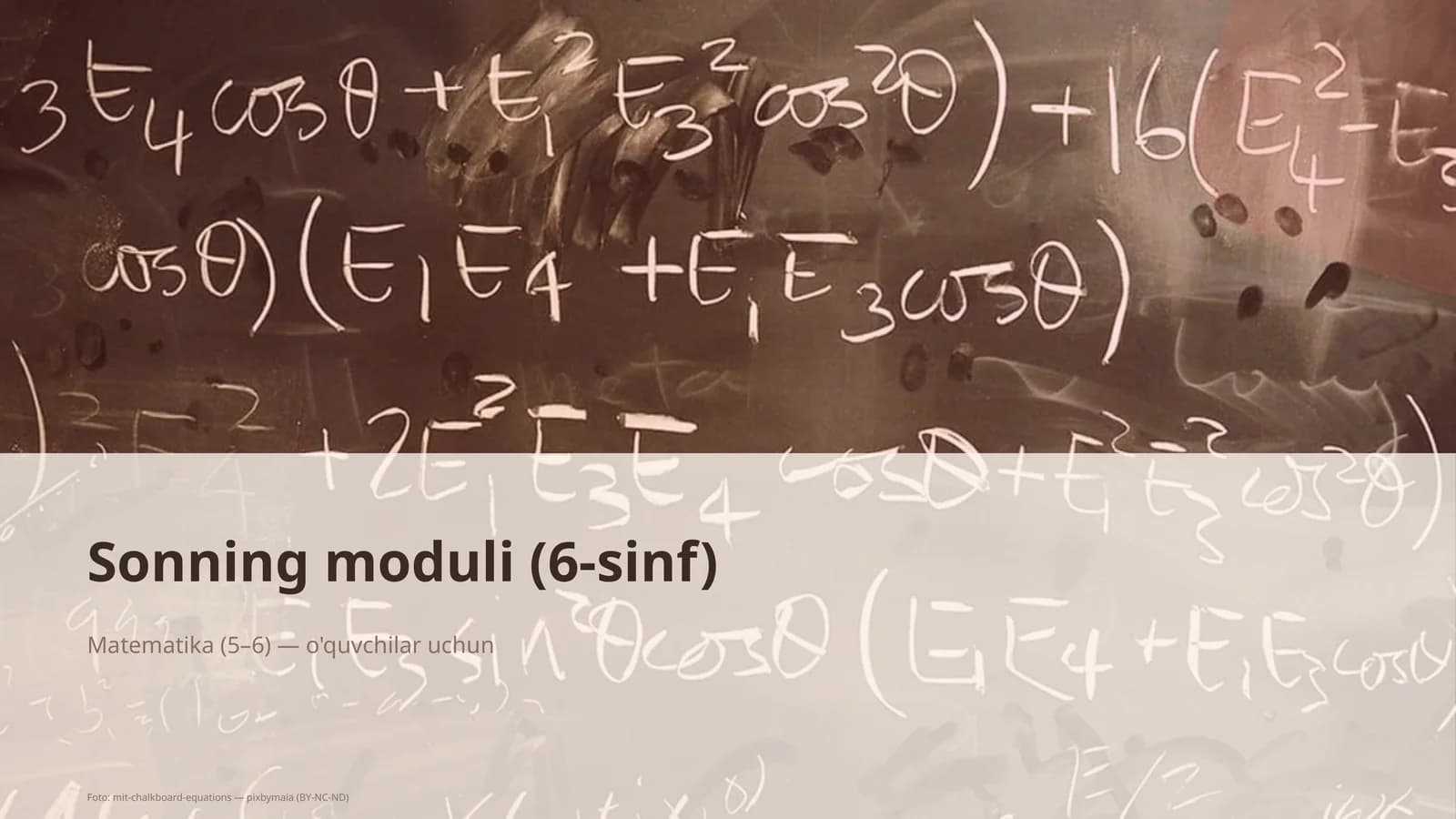 Sonning moduli (6-sinf)