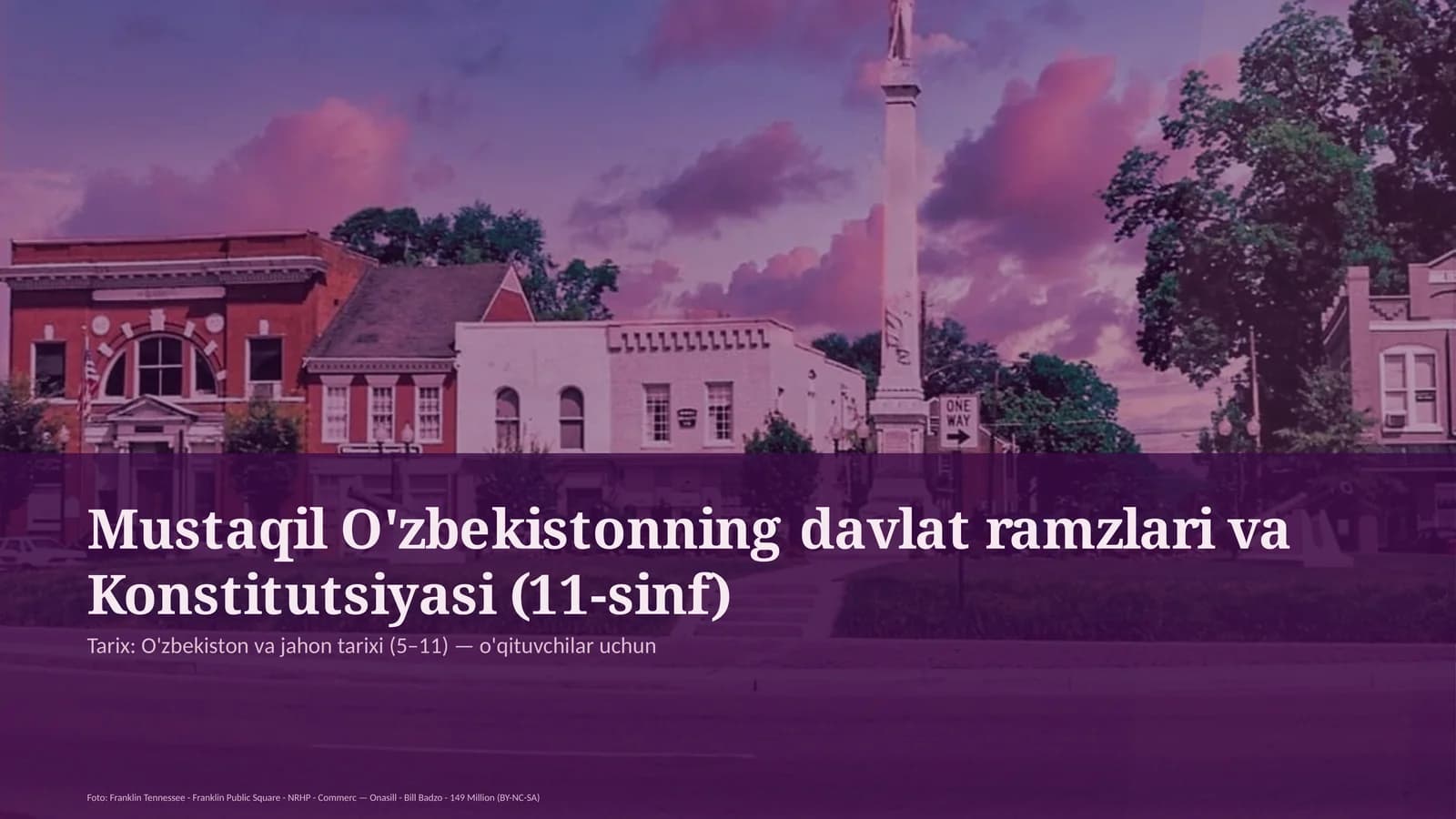 Mustaqil O'zbekistonning davlat ramzlari va Konstitutsiyasi (11-sinf)