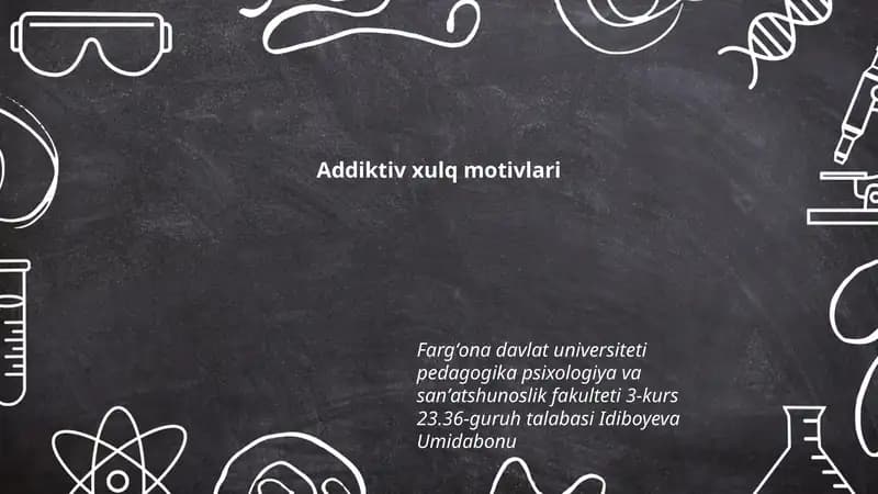 Addiktiv xulq motivlari
