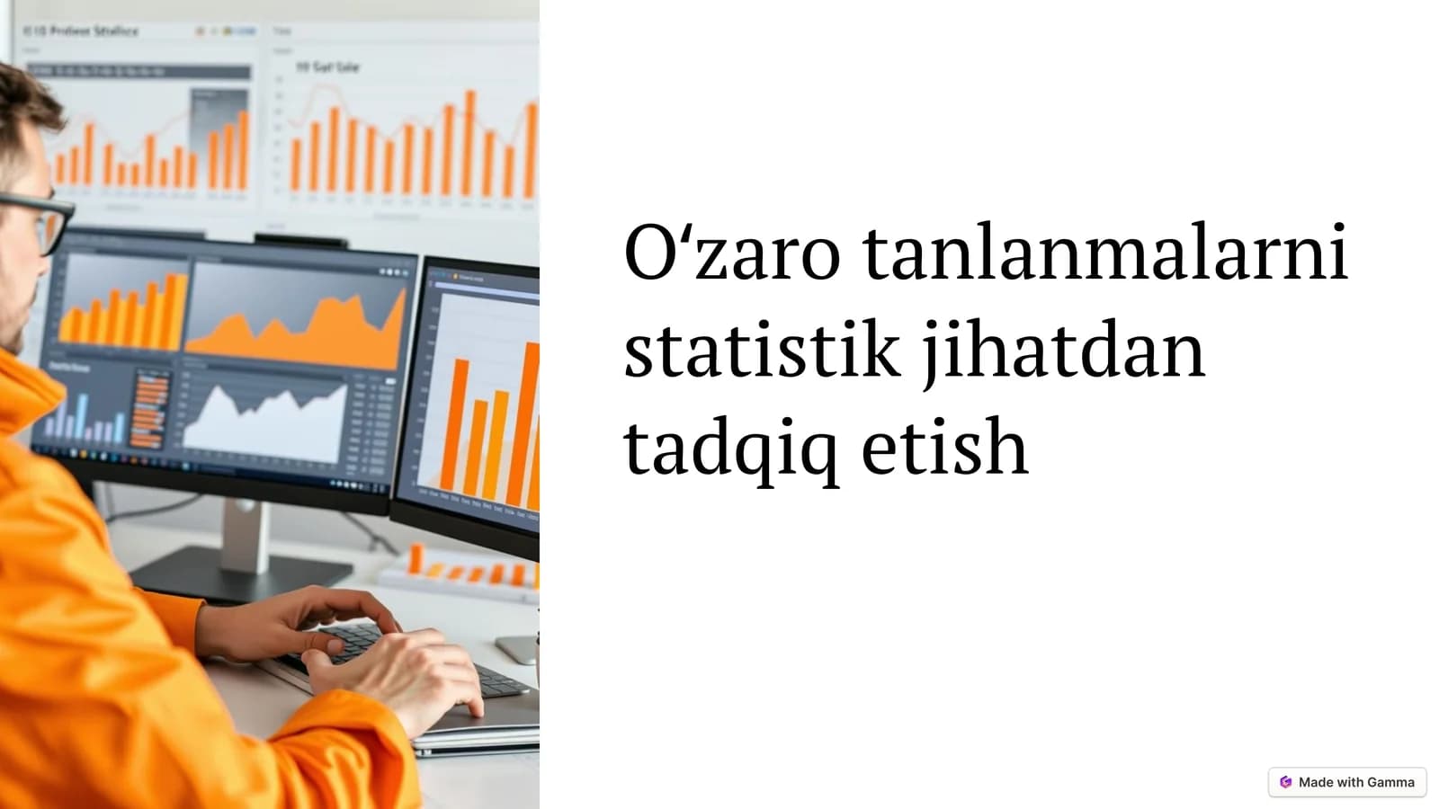 Ozaro tanlanmalarrni statistik jihatdan tadqiq etish
