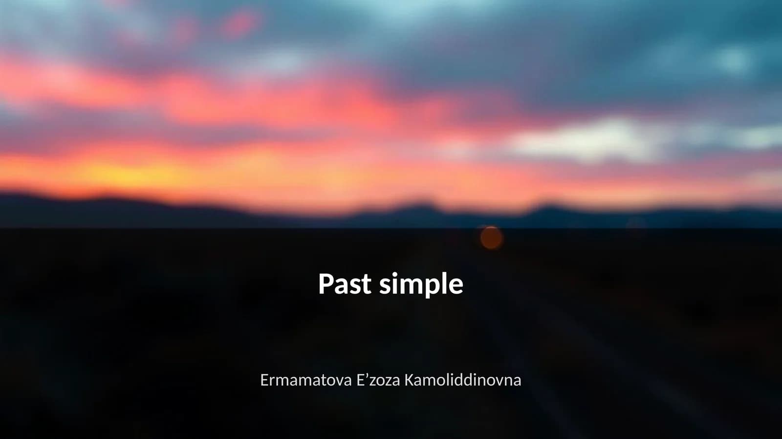 Past simple