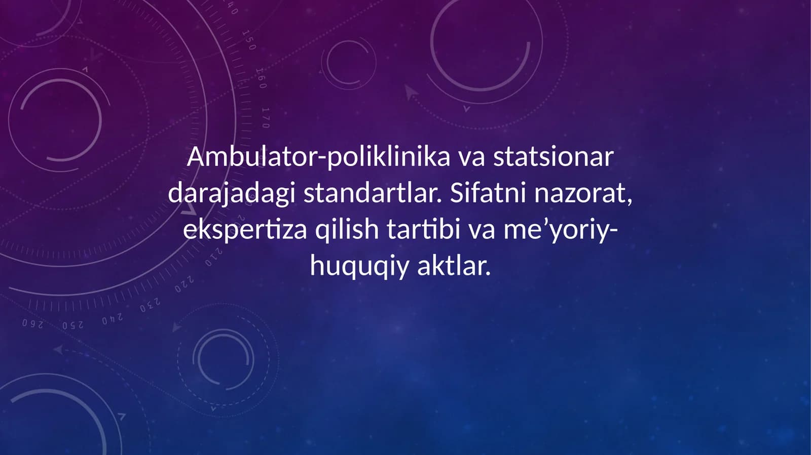 Ambulator-poliklinikavastatsionar tibbiy yordam