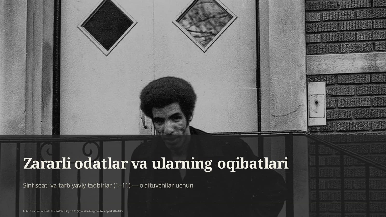 Zararli odatlar va ularning oqibatlari