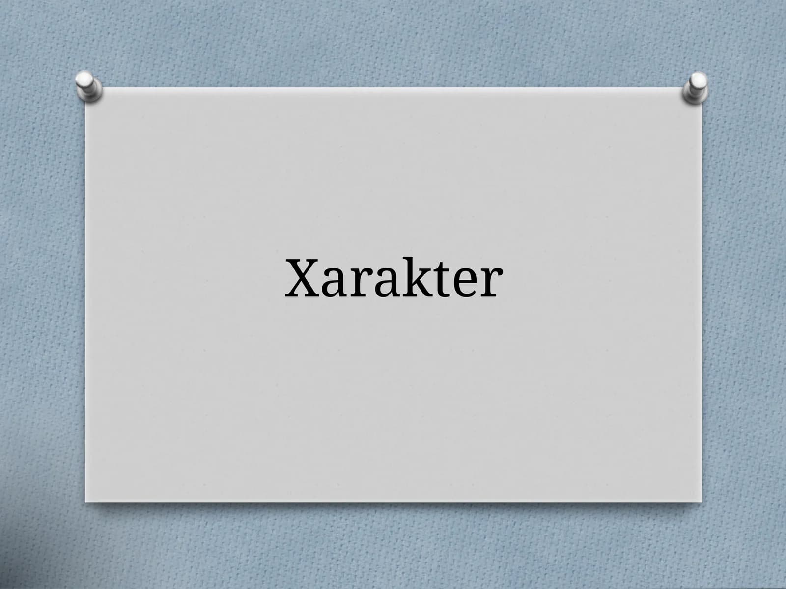 Xarakter