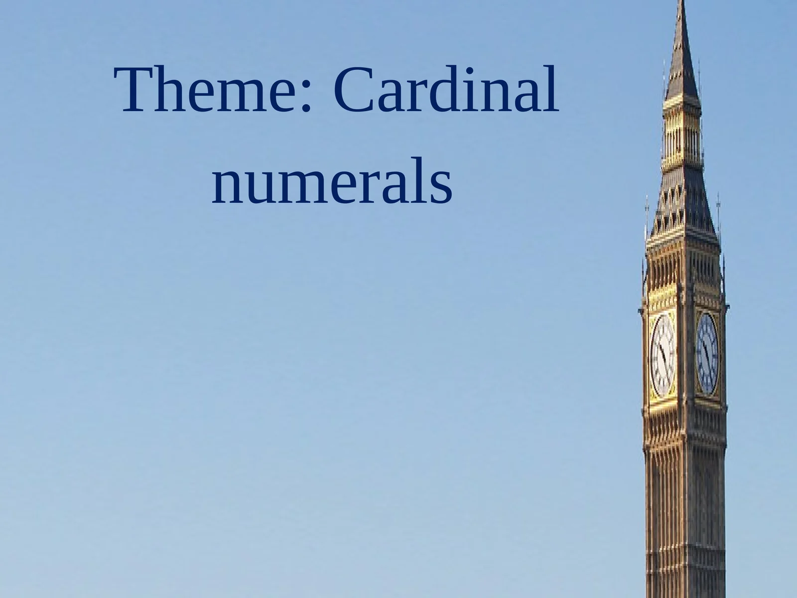 Cardinal numerals